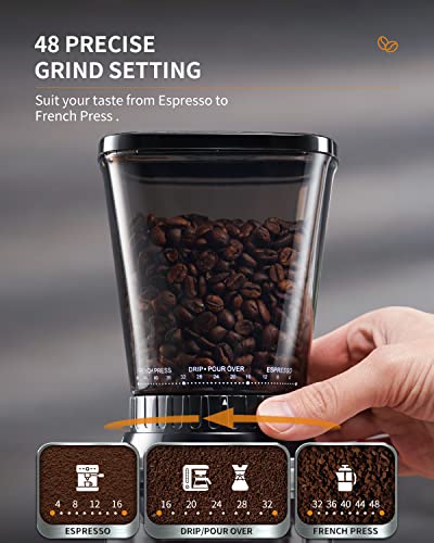 SHARDOR Professional Conical Burr Coffee Grinder for Espresso Lovers with 48 Grind Settings and Anti-Static Technology
S