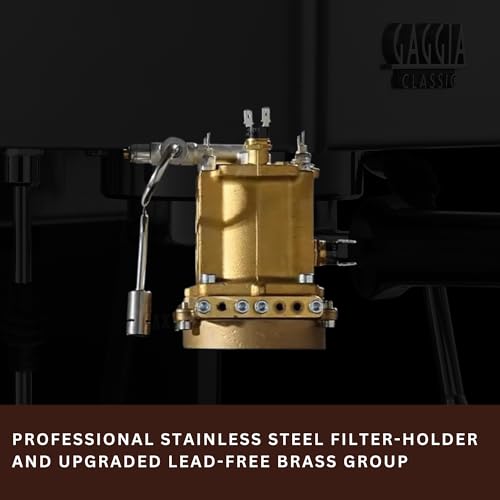 Gaggia New Classic Evo 2023 Black Espresso Machine for Coffee Enthusiasts in Home Kitchen High-Accuracy Pressure Brewing