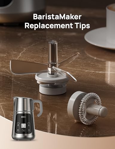 Dreo BaristaMaker Replacement Whisk Set - Stainless Steel Milk Frother Accessories, Easy-Clean Durable, 2PCS Latte & Ca