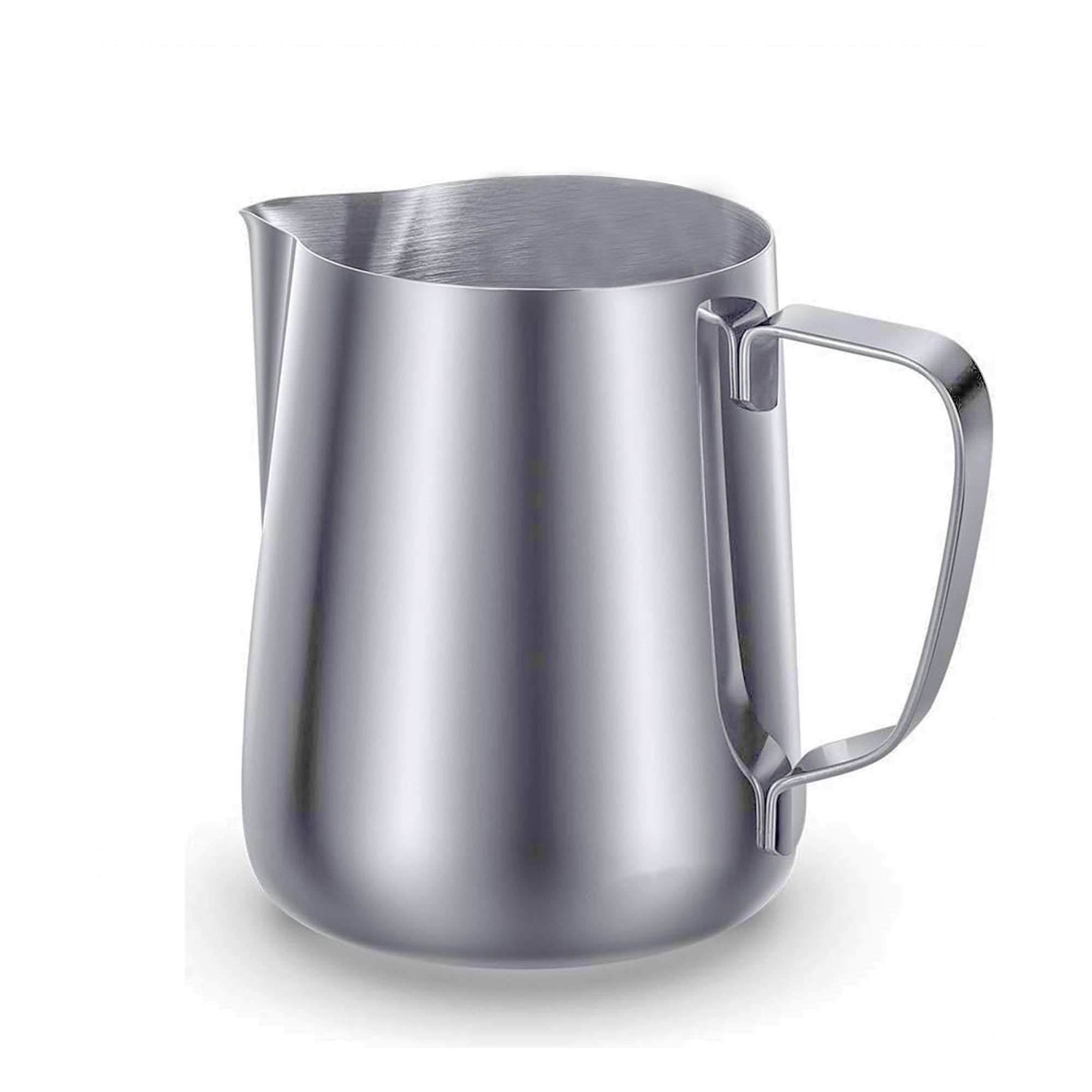 Rattleware 12 oz Macchiato Milk Frothing Pitcher - Stainless Steel | Perfect for Latte Art Enthusiasts | Home and Commer