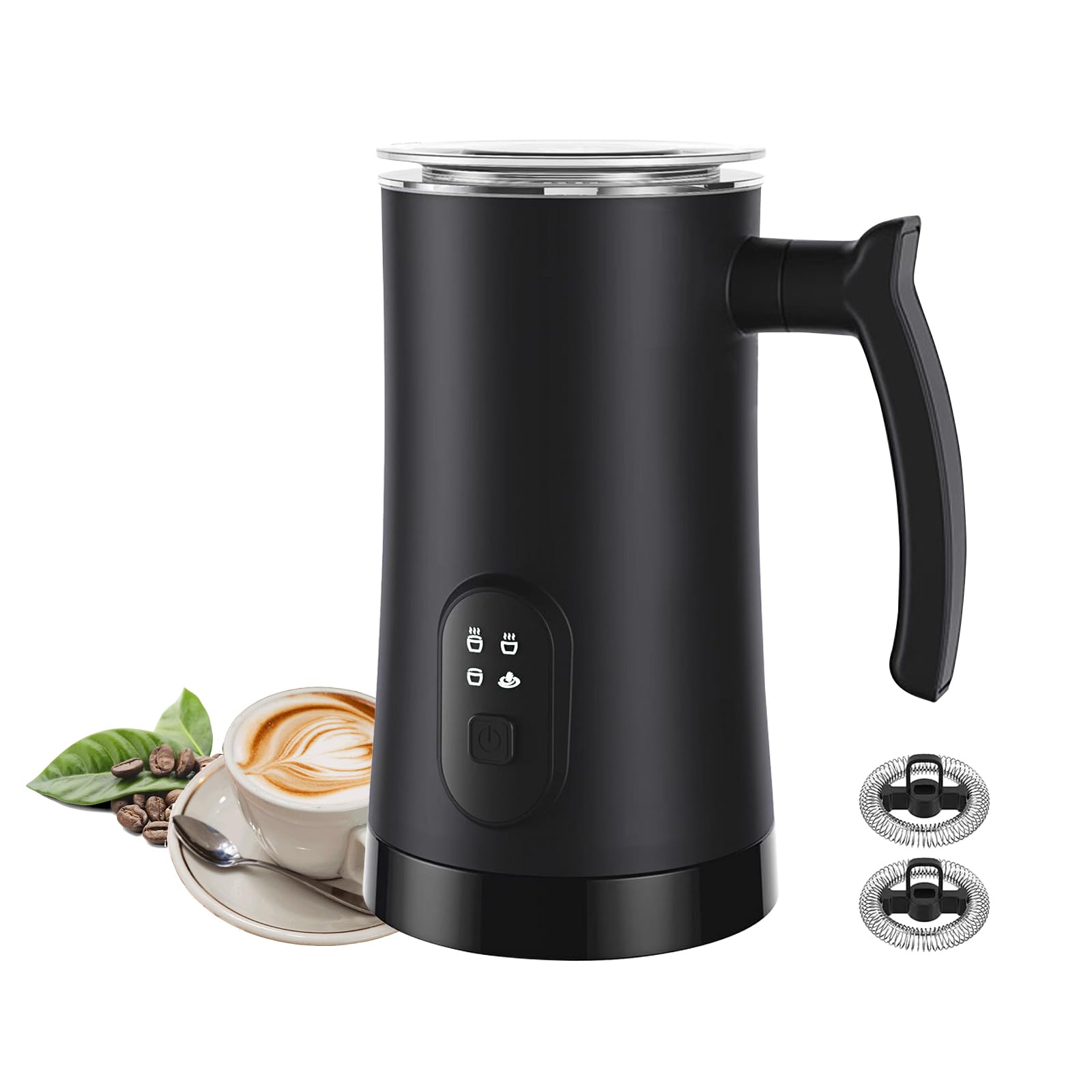 4 in 1 Electric Milk Steamer for Coffee, Latte, Macchiato, Cappuccino and Hot Chocolate
| Automatic Warm and Cold Foam