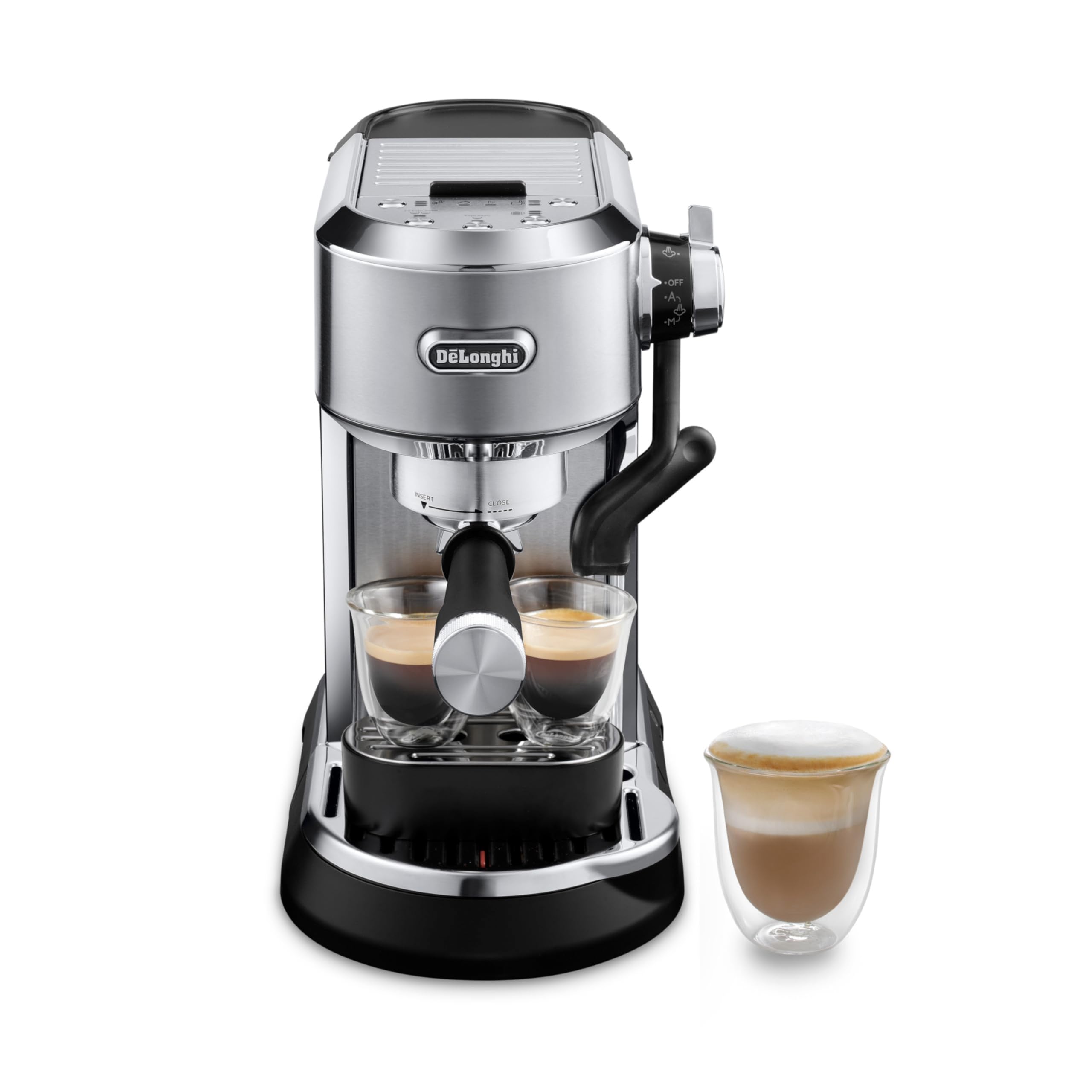 De'Longhi Dedica Maestro Plus Espresso Machine for Coffee Lovers, Automatic Steam Wand, Compact Design for Small Spaces