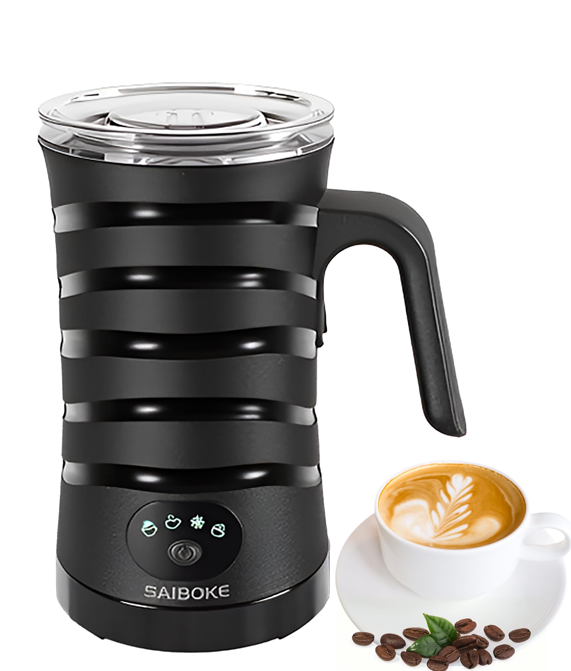 4-in-1 Milk Frother and Steamer for Coffee, Latte, Cappuccino, and Matcha
| Automatic Hot and Cold Foam Maker Electric