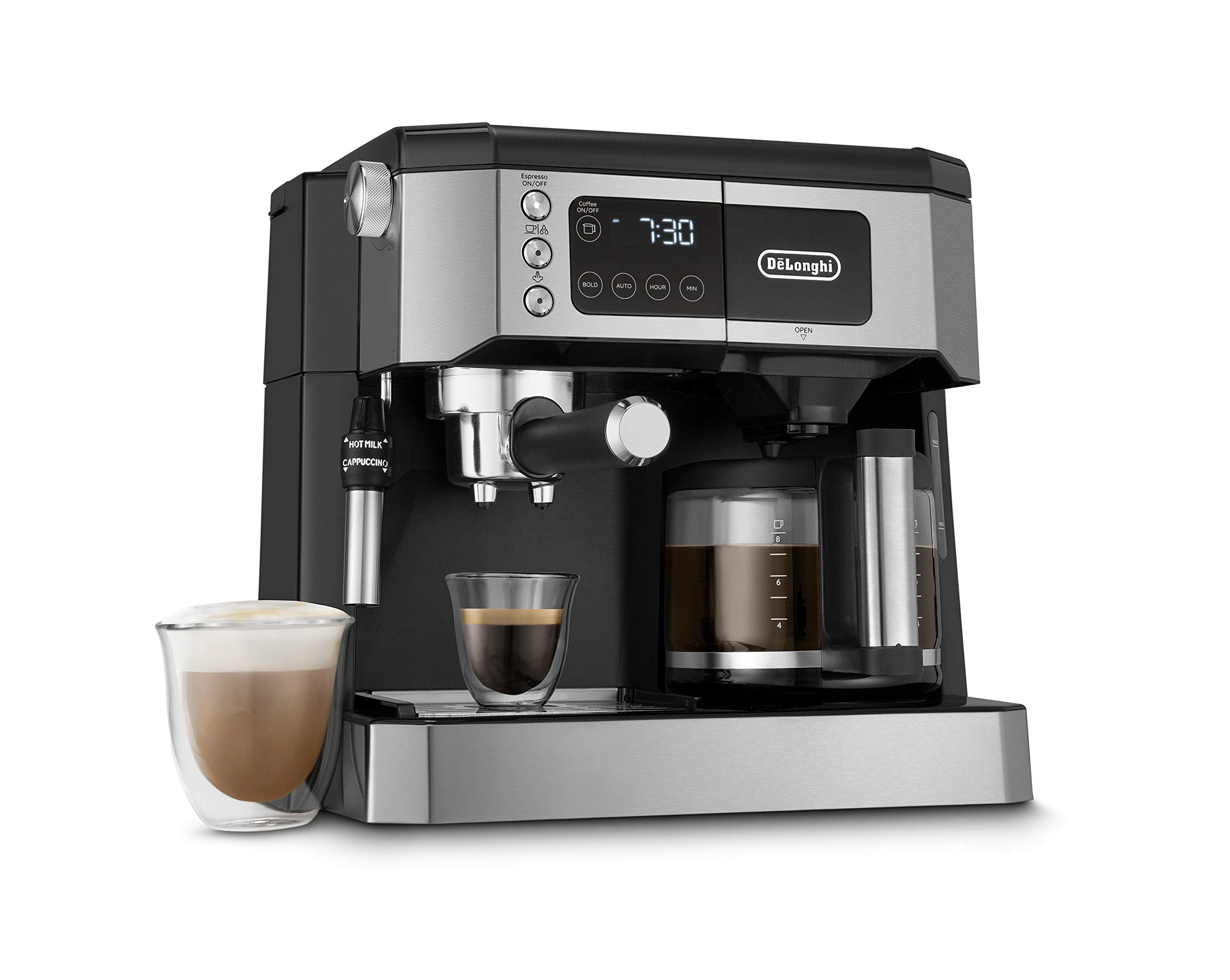 De'Longhi 10-Cup All-in-One Combination Coffee Maker & Espresso Machine for Coffee Lovers
| De'Longhi COM532M Advanced